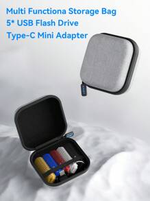 USB 2.0 Flash Drive With Storage Bag And Adapter 7pcs Combination Kit 64GB 32GB 16GB 8GB 4GB USB Memory Stick Multi-Color U Stick (Black Red Yellow White Blue Five Colors)