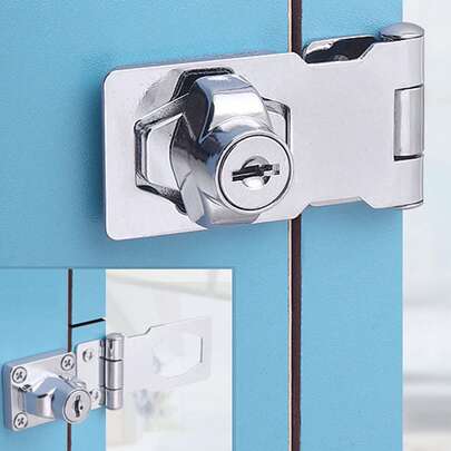 1 tấm biển báo khóa cửa tủ có khóa, khóa ngăn kéo, khóa hộp thư (1 bộ bao gồm khóa, 2 chìa khóa, 6 vít tự khai thác)