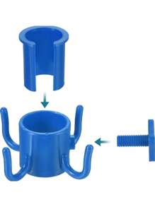 Ganchos para paraguas para patios al aire libre y playa, con 4 puntas para colgar paraguas, gancho de plástico para colgar paraguas, toallas, sombreros, ropa, cámaras, gafas de sol y bolsas, ideal para la playa y acampadas - Multicolor - Ver 6