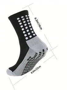 2 Pairs Men's Crew Sport Socks, Non-Slip Cushioned Comfortable Socks For Outdoor, Basketball, Football, Running - Multicolor - View 5