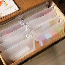 20 piezas Bolsas de cierre de plástico transparente reutilizables con asas - Impermeables, excelentes para viajes o almacenamiento