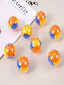 5/10 件 3D 立方体迷宫球 - 益智游戏玩具，适合派对礼物，多种颜色 - 彩色 - 查看 11