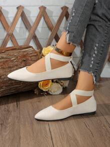 Zapatos de mujer: Bailarinas de punta negras clásicas de moda, zapatos planos antideslizantes para exterior, zapatillas planas de punta, mocasines, bailarinas, bailarinas con lentejuelas y brillo, bailarinas con banda elástica cruzada, bailarinas de bajo empeine, bailarinas con estampado de leopardo. Adecuados para fiestas, escuela, uso diario, fitness al aire libre, senderismo. - Chantilly - Ver 7