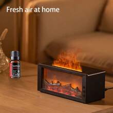 Fireplace Humidifier Diffuser, Mini Fireplace Diffusers For Essential Oils, 7 Colors Flame Diffuser With Remote, 300ml Bonfire Diffuser Cool Mist Humidifiers Aromatherapy Diffuser, Timer, Auto-Off