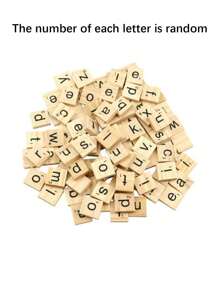 100个木制塑料英文字母，包括数字符号和拼写字母，适用于手工艺品、DIY木制礼品装饰、杯垫制作、拼写游戏、节日派对装饰、婚礼季房间装饰、家居装饰，非常适合圣诞节、婚礼、情人节、感恩节、复活节、万圣节和其他节日。 - 彩色 - 查看 14