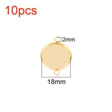 10pcs Stainless Steel Two Hole Resin Blank Base Tray Cabochon Cameo Base Setting Bezels Pendant For DIY Jewelry Necklace Bracelet Making Accessories - Blank Base - View 22