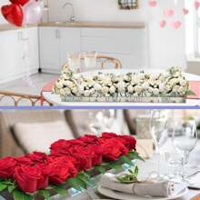 Acryl Vase, rechteckige Acryl Vase, transparente Blumen Tischdekoration für Esszimmer, Familienfeier, Heimdekoration, Raumdekoration, Blumenvase, Glasvase