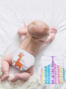 1PC Adjustable Reusable Pocket Cloth Diaper Super Absorbent Cloth Nappies Fit 3-15kg Babies - Multicolor - View 9