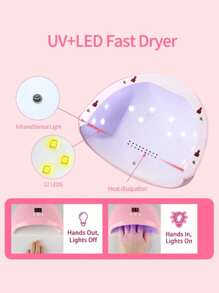 Đèn sấy móng tay gel UV LED LULAA, Máy sấy móng chuyên nghiệp, Đèn sấy gel vỏ nhựa, Lò sấy sơn gel nhanh, Cảm biến tự động di động, Máy sấy móng tại nhà và salon, Món quà tốt nhất cho các cô gái, Máy sấy móng tay UV LED với cảm biến thông minh, Đèn UV có thể sấy khô mọi loại sơn gel móng tay, Dụng cụ làm móng chuyên nghiệp - hồng hoặc trắng - Xem 4