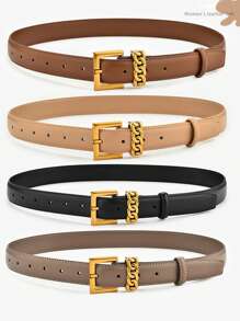 High-End Soft Fashionable Versatile Pin Buckle Belt For Women, Decorative For Jeans
