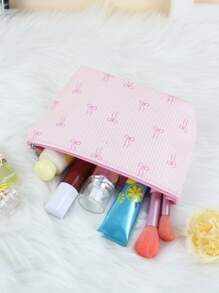Set de 2 bolsos de maquillaje para mujer con capacidad grande y forma octagonal, de estilo clásico y moda, simples y adecuados para dormitorio, familia, salidas, trabajo, viaje ligero, bolso con cierre para pequeños artículos, ideal como regalo para niñas y mujeres, organizador de viaje esencial para maquillaje y artículos de tocador