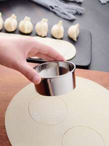 3入組/套不銹鋼圓形模具和手壓機套裝曲奇模具壓餃子機烹飪配件烘焙工具