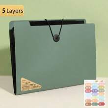 5 Layers A4 File Folder Storage Bag Test Paper Desktop Tool School Stationery Office Supplies. Piano Case With Multiple Layers Of Folders For Office Documents, Maternity Check-Up Materials, Simple And Portable.,Back To School,School Supplies