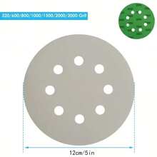 14/36pcs 5 Inch Sanding Disc Pads | Silicon Carbide Hook & Loop | 320-3000 Mixed Grit (8 Holes) | Wet/Dry Use For Round Sander | Multi-Pack - 5 Inch 8 Hole Sandpaper - View 3