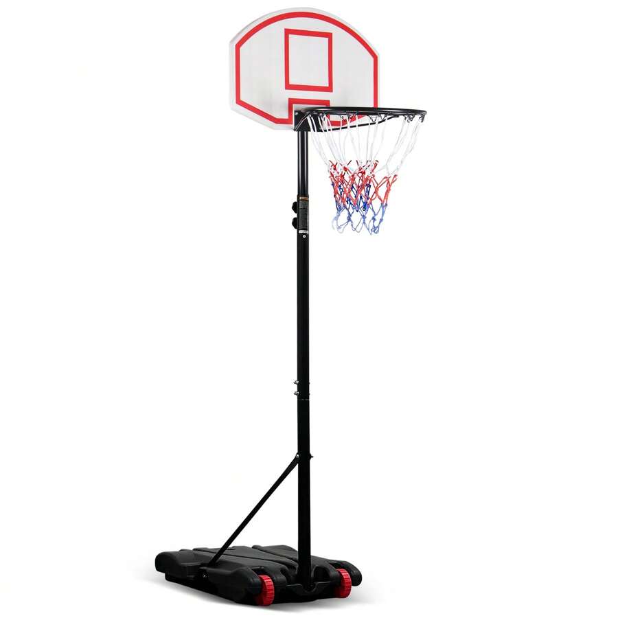 Display4top Adjustable Portable Basketball Stand Hoop Net Backboard System (179-209cm) - 黑色 - 查看 1