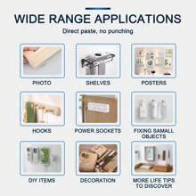 纳米双面胶带、强力壁挂胶带、可移除胶带、强力地毯胶带、海报胶带、墙胶带、透明双面胶带 - 透明 - 查看 7