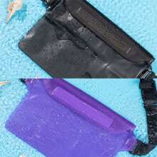 防水游泳腰包密封漂流潜水腰包包滑雪单板水下干燥单肩包腰包健身包流行紫+黑组合