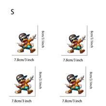 1 件/2 件/4 件 Crazy Duck 创意热转印贴纸 - 休闲风格，可机洗，专业干洗，适用于 T 恤、牛仔裤、连帽衫、枕头、手提包、艺术礼品 - 彩色 - 查看 4