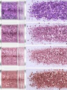 4pcs/Set Sparkly Sequin Decor DIY Festival Hair Accessories, Multifunctional Use ,Hair Styling Tools - Multicolor - View 12