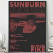 Framed Dominic Fike SunburnMusic Album Art Album Canvas Poster Hip Hop Music Cover Wall Art Art Deco Music Decorative Poster Teen Decorate Living Room Home