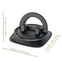 1 pieza Soporte para teléfono de coche giratorio 360°, de silicona antideslizante, compatible con Samsung y otros smartphones, sin batería, fabricado en material ABS