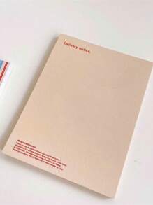 Cuaderno de estudiante con diseño geométrico de patrón de cereza, estilo INS, bloque de notas minimalista y antiadherente