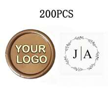 200 Pcs Wax Seals Stickers, Custom Logo Wax Stickers, Handmade Wax Seal Stickers For Wedding Invitation, Self-Adhesive Envelope Wax Stickers-Bronze,Back To School,School Supplies,Multi-Functional,Ornamental,Reusable,Modern,Colorful,Cute,Vintage,Cartoon,Kawaii,Custom,Personalized,Unique,Customized,Workers,Clients,Students,For Business/Work/Office,For School,School Supplies,Back To School,For Office,For School,For Classroom,For Teacher Gifts,For University,For Colleague,For Dorm Rooms,For Teacher,For Boys And Girls,For Teenagers,Junior High School Students,Middle School Students,High School Senior High School Students,College Students,University Students,Freshman,Sophomore,Underclassmen