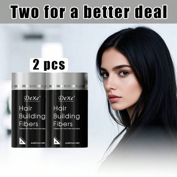 【4色可选】DeXe增发纤维粉 22克 2包/4包，适用于头发稀疏区域，可遮盖发际线，填补发际线