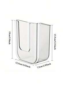 1 pièce Boîte de rangement murale pour boîte de mouchoirs, boîte de rangement pour lingettes humides, en matériau acrylique avec autocollant adhésif, convient pour le salon, la cuisine, la salle de bain, essentiel pour la rentrée scolaire - Multicolore - Voir 7