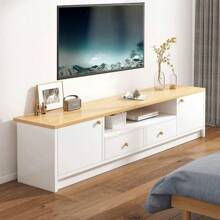 Mueble para TV Blanco, 140CM Mesa para TV, Apta para Televisores de 55 Pulgadas o Menos, Centro de Entretenimiento para TV con Estantes Abiertos y Cajones, Mesa para TV 140 * 30 * 40CM