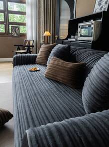 1 件豪华沙发垫套，现代简约时尚防尘防滑沙发座垫，可清洗，适用于卧室、办公室、客厅、L 型沙发、1/2/3/4 座套装 - 深灰色 - 查看 4