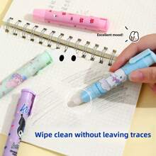 Sanrio 5pcs Sanrio Cartoon Hello Kitty Kuromi Cinnamoroll Push Eraser Anime Kitty Cat Eraser Stationery Gift Office Learning Supplies(Some Parts May Be Random)
