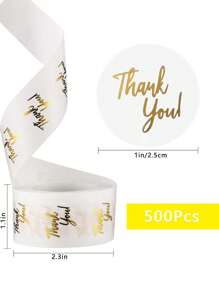 500 张/卷透明铝箔感谢贴纸、面包店和礼品盒信封标签自粘贴纸