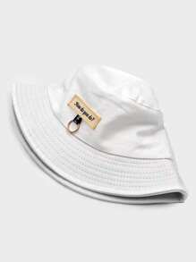 1pc Unisex "How Do You Do" Letter Patch Bucket Hat, Versatile For Spring & Summer Outdoor, UV Protection, Student, Couple, Casual Sun Hat