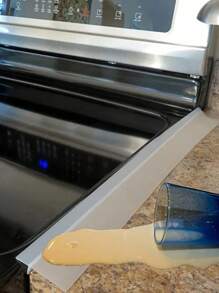 Juego de 2/4 tiras de silicona, tira para placa de cocina, tira resistente al aceite y a las manchas para la cocina, tira de sellado de silicona, juego de tapete de silicona para placa de gas