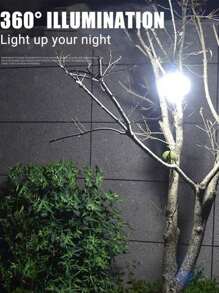 1PC Solar LED Light Bulb Rechargeable Portable Outdoor Garden Camping Tent Light Emergency Night Lantern Spotlight With Solar Charging And USB Smart Display, Solar Lights Outdoor