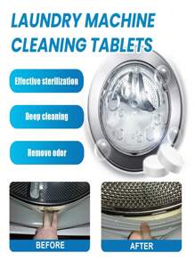 Washing Machine Cleaning Effervescent Tablets - Quickly Clean Dirt And Odor For Front Load And Top Load Washing Machines (Random Delivery Of New And Old Versions)