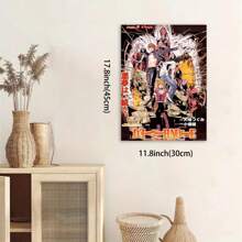 Framed Room Decor   Anime Canvas Poster ,  Black & White Manga Wall Art, Modern Decor For Teen Study Room And Living Room