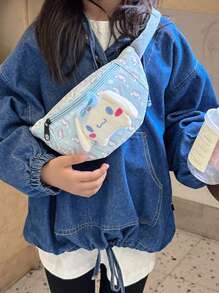 Sanrio 1pc Sanrio Character Cartoon Kids Waist Bag, Cute Preschool Backpack Cross-Body Bag For Boys And Girls