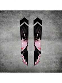 2 Pieces Of Road Bike Fork Decoration Waterproof Sticker Personalized Creativity Two-Dimensional Anime Eyes - Multicolor - View 7