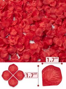 2000pcs Non-Woven Stacked Simulation Rose Petals, Wedding Decoration, Valentine's Day Celebration, Suitable For Couple DIY Handmade Date Decor