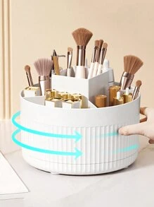 Rotating Storage Box Makeup Brush Holder Cosmetic Organizer Desk Makeup Organizer Eyeshadow Brush Pen Cup Rotating Cosmetic Organizer Box High-End Lipstick Skincare Makeup Brush Holder Bathroom Decor Fall Decor Makeup Organizer Back To School