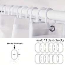 Waterproof Vintage Farmhouse Botanical Bliss Shower Curtain - Machine Washable, Farmhouse Print With Hooks, Suitable For All Seasons Home Bathroom Decor