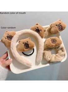 1 Diadema de peluche de delfín lindo - Diadema de terciopelo de unicolor para vestirse, adecuada para lavarse la cara, juegos de roles de fiesta, accesorios con tema animal, carnaval/fiesta de cumpleaños, decoración del hogar/baño, decoración de otoño, regreso a la escuela