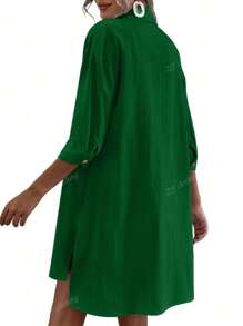2pcs/Set Women Casual Sports Set, Long Shirt And Shorts