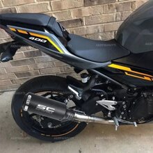 Tubos de silenciador de escape universal de boca redonda de 51mm, cabezal de tubo de escape de acero inoxidable, adecuado para la mayoría de motocicletas