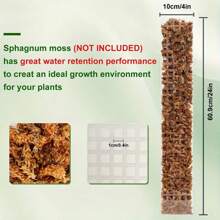 1/2/4 Stücke 60 cm Moosstäbe für Kletterpflanzen - Pflanzenunterstützung mit perforiertem Design für Zimmerbegrünung, Monstera und Sphagnum-Moos, Moospfahl für Pflanzen - Transparent - Übersicht 3