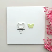 3pcs Butterfly Shaped Soft Clay Earring Mold Pendant DIY Craft Tools - White - View 19