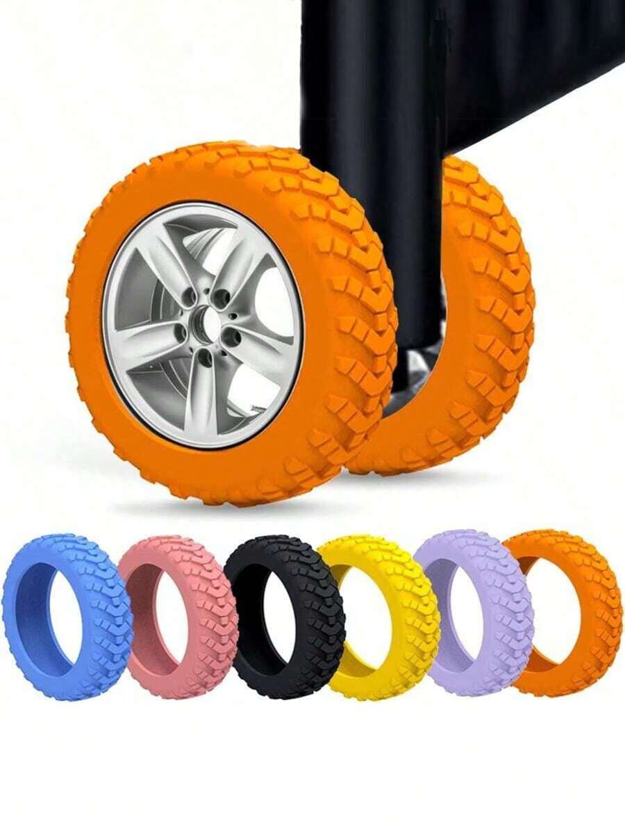 1/8 PCS Luggage Wheel Protector, Wheel Diameter 5-7.5cm Universal, For 8 Wheel Spinner Luggage Sets, Anti-Friction, Anti-Noise Luggage Cover, Luggage Protector, Vacation Travel Essentials Travel Accessories, Travel Accessories, Suitcases, Travel Essentials, Furniture Dust Covers