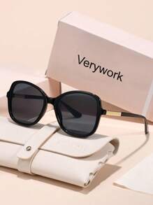 Verywork 1pc Geometric Superior Quality Ins Style Luxury Brand Design Women Fashion Eyeglasses For Outdoor Casual Activities Driving Shopping Vacation Outfits Decoration For Summer Beach Vacation,Outdoor,Travel - Multicolor - View 3